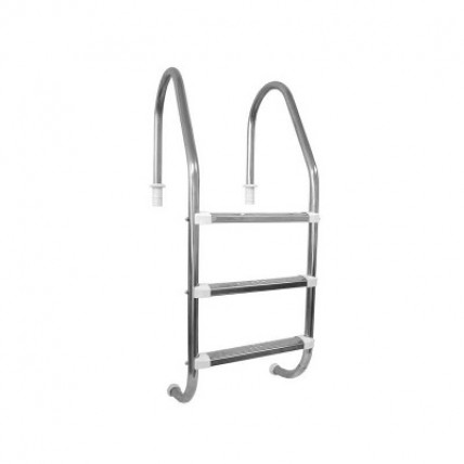 Escada Inox 3 Degraus em INOX,com ponteiras em abs